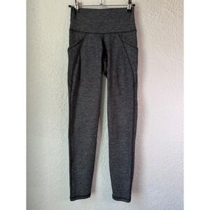 Aerie Chill Play Move Leggings Charcoal Heathered Pockets XS